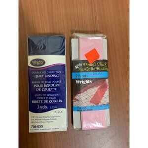 VTG Wrights Hem Tape 2.5-3 Yards 2 Packages Quilt Binding #4